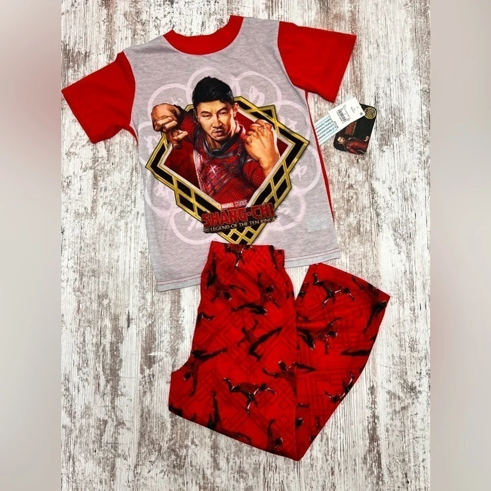 🔥boys' Marvel Shang Chi 2pc SS Top & Pants PJ Set
